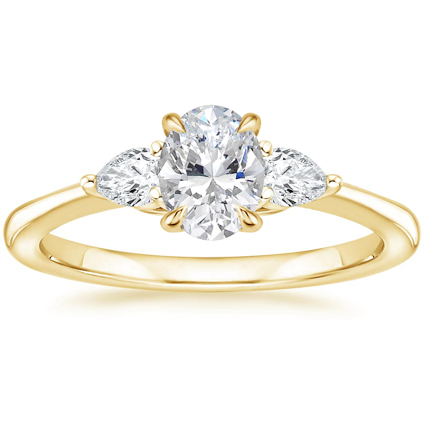 18K Yellow Gold Petite Opera Diamond Ring (1/4 ct. tw.), large top view