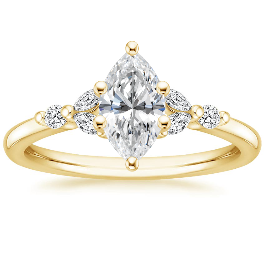 18K Yellow Gold Verbena Diamond Ring, large top view