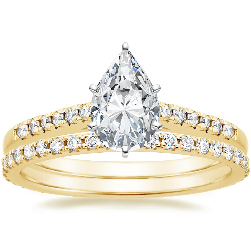 18K Yellow Gold Sonora Diamond Ring with Sonora Eternity Diamond Ring (3/8 ct. tw.)