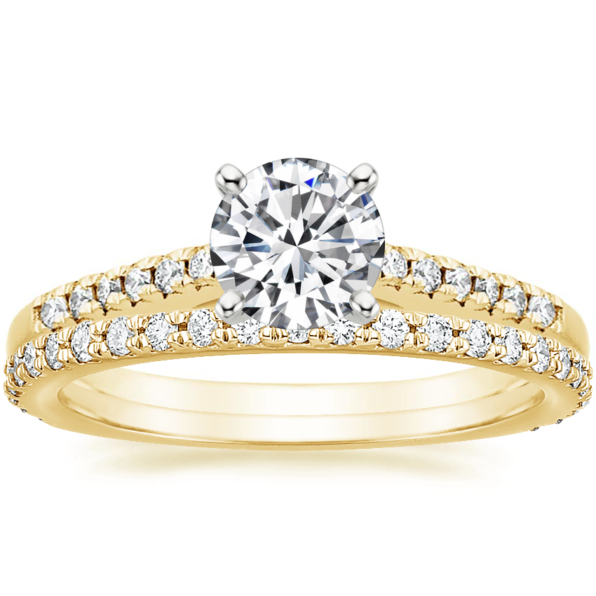 18K Yellow Gold Sonora Diamond Ring with Luxe Sonora Diamond Ring (1/4 ct. tw.)
