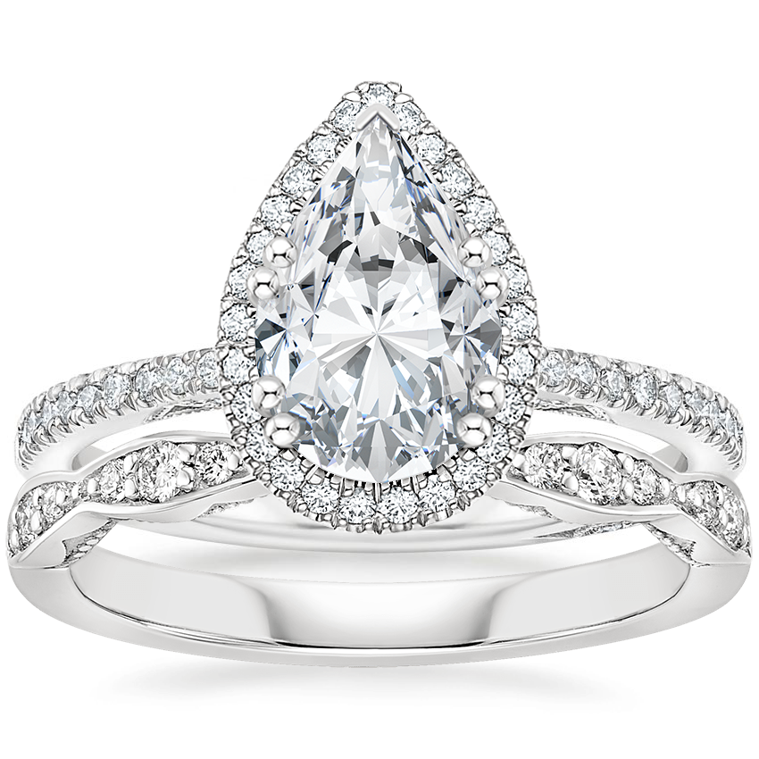 18K White Gold Simply Tacori Cathedral Drape Diamond Ring with Tacori ...