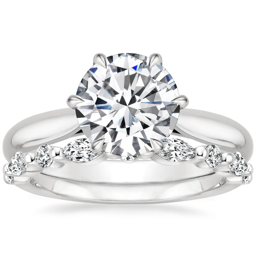 Platinum Catalina Ring with Versailles Diamond Ring (2/5 ct. tw.)
