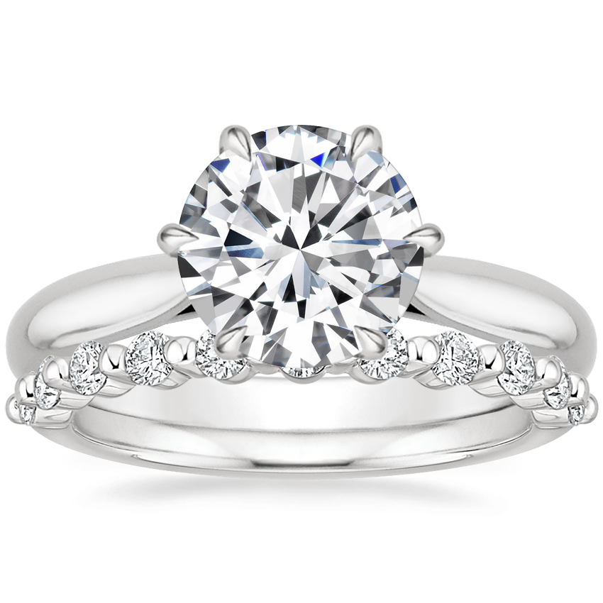 18K White Gold Catalina Ring with Marseille Diamond Ring (1/3 ct. tw.)