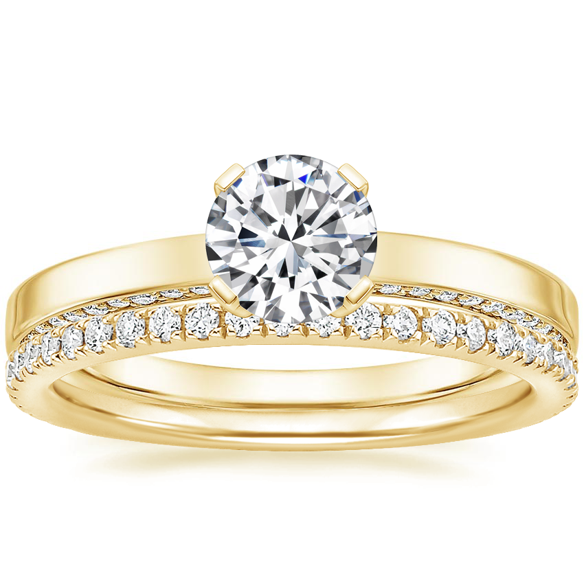 18K Yellow Gold Maeve Diamond Ring with Luxe Ballad Diamond Ring (1/4 ct. tw.)