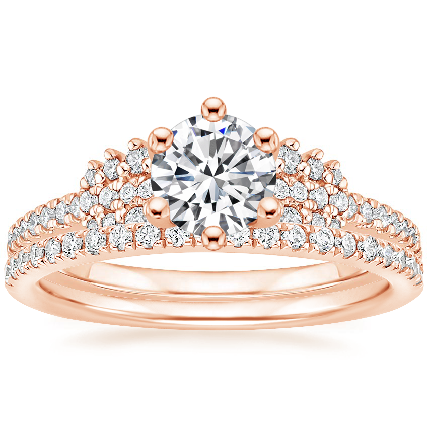 14K Rose Gold Optica Diamond Ring with Ballad Diamond Ring (1/6 ct. tw.)
