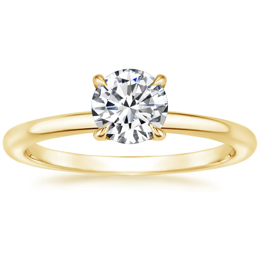 18K Yellow Gold Salma Diamond Ring, large top view