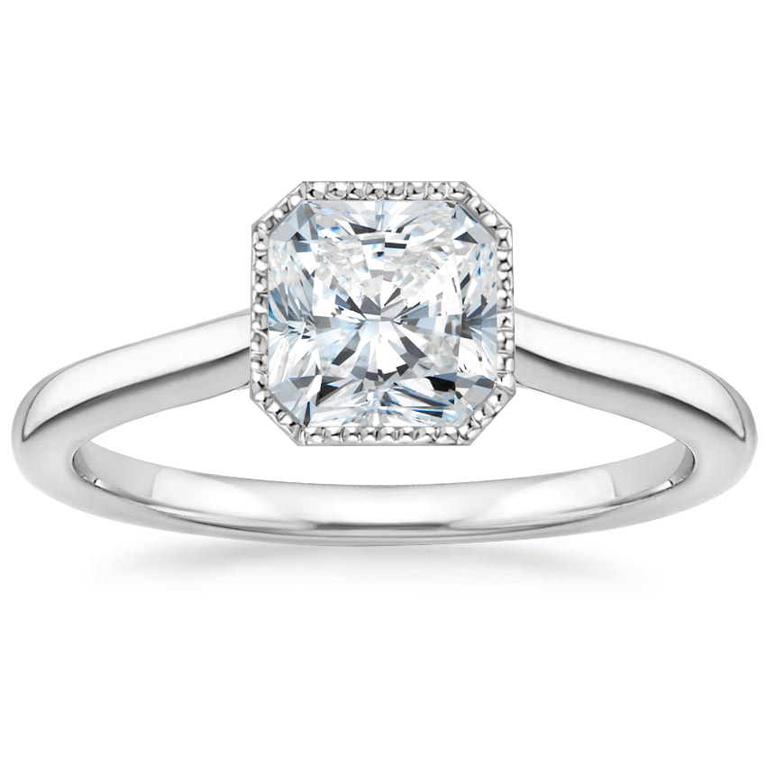 Platinum Margot Bezel Ring, large top view