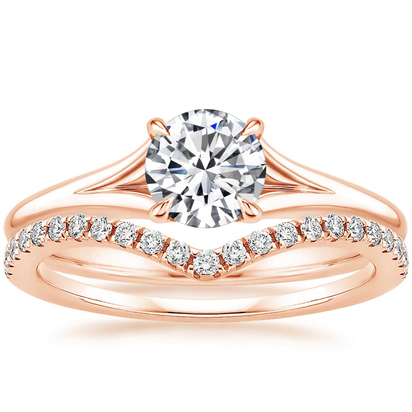 14K Rose Gold Reverie Ring with Flair Diamond Ring (1/6 ct. tw.)