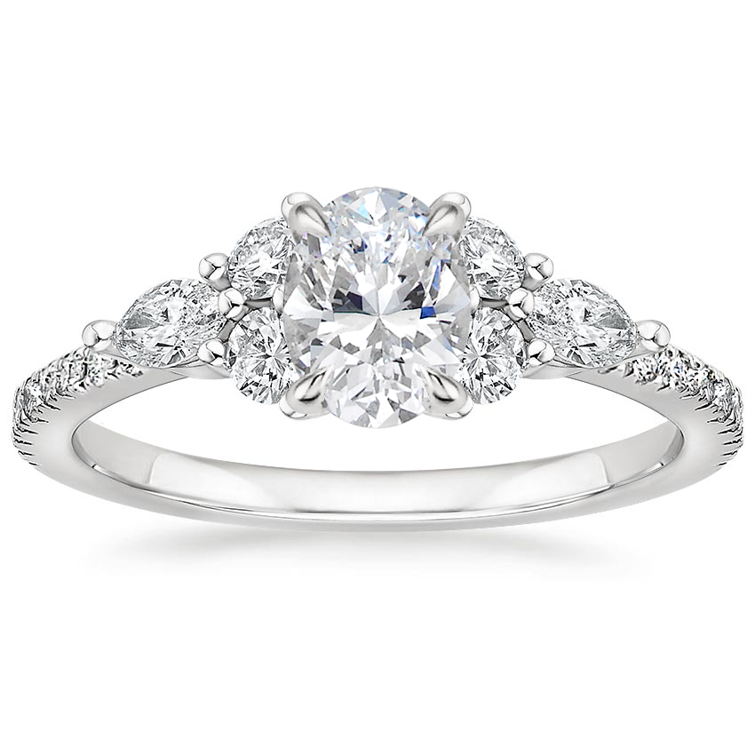 14K White Gold Luxe Nadia Pavé Diamond Ring (1/2 ct. tw.), large top view