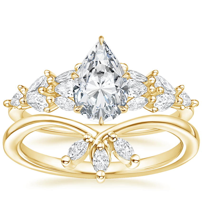 18K White Gold Plume Diamond Ring (1/2 ct. tw.) with Abelia Diamond