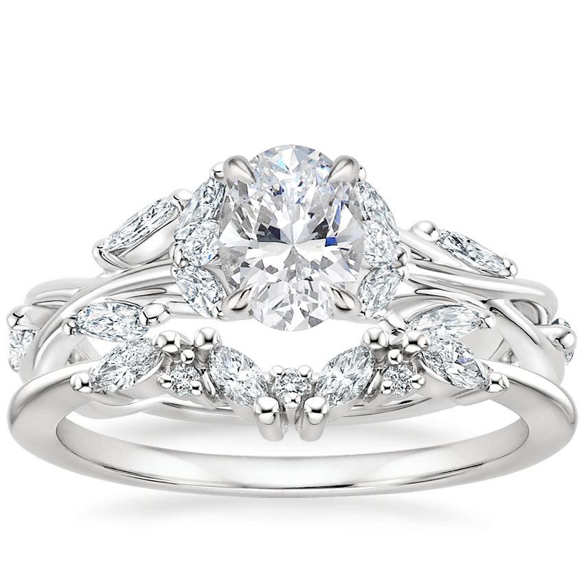 18K White Gold Secret Garden Diamond Ring (1/2 ct. tw.) with Yvette Diamond Ring