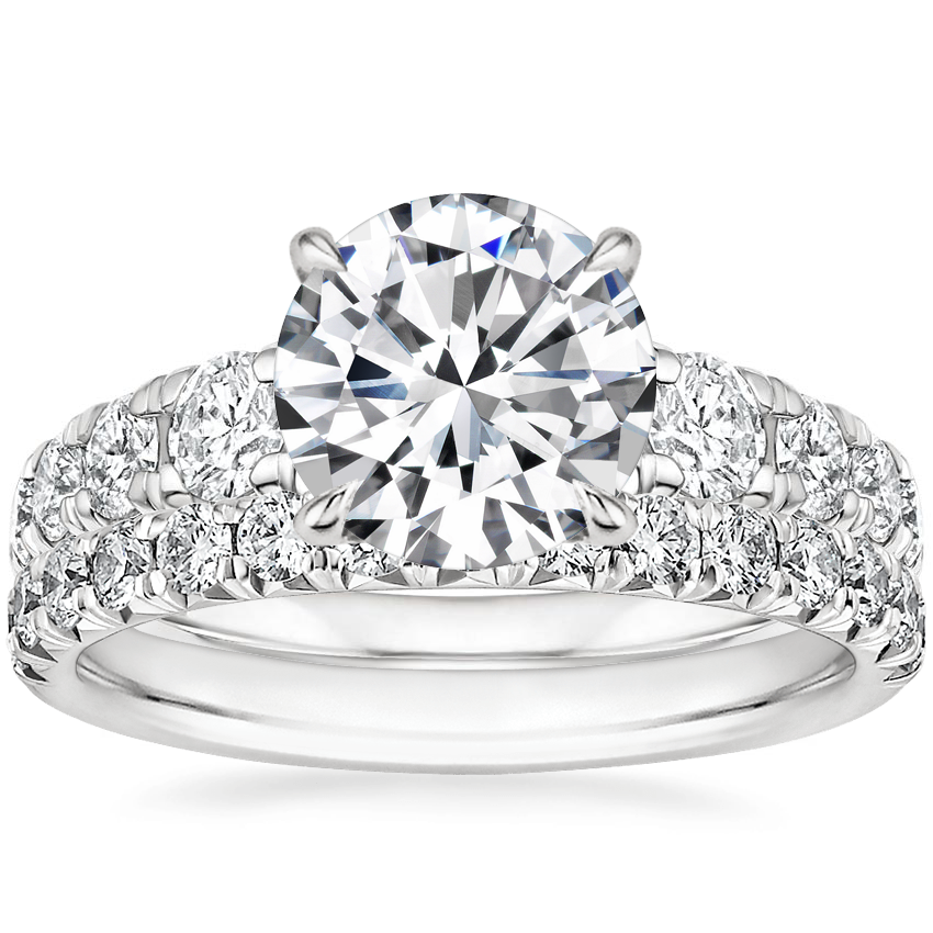 18K White Gold Tapered Sienna Diamond Ring with Sienna Diamond Ring (1/2 ct. tw.)