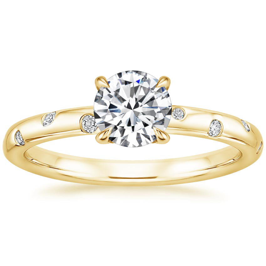 18K Yellow Gold Corinne Diamond Ring, large top view