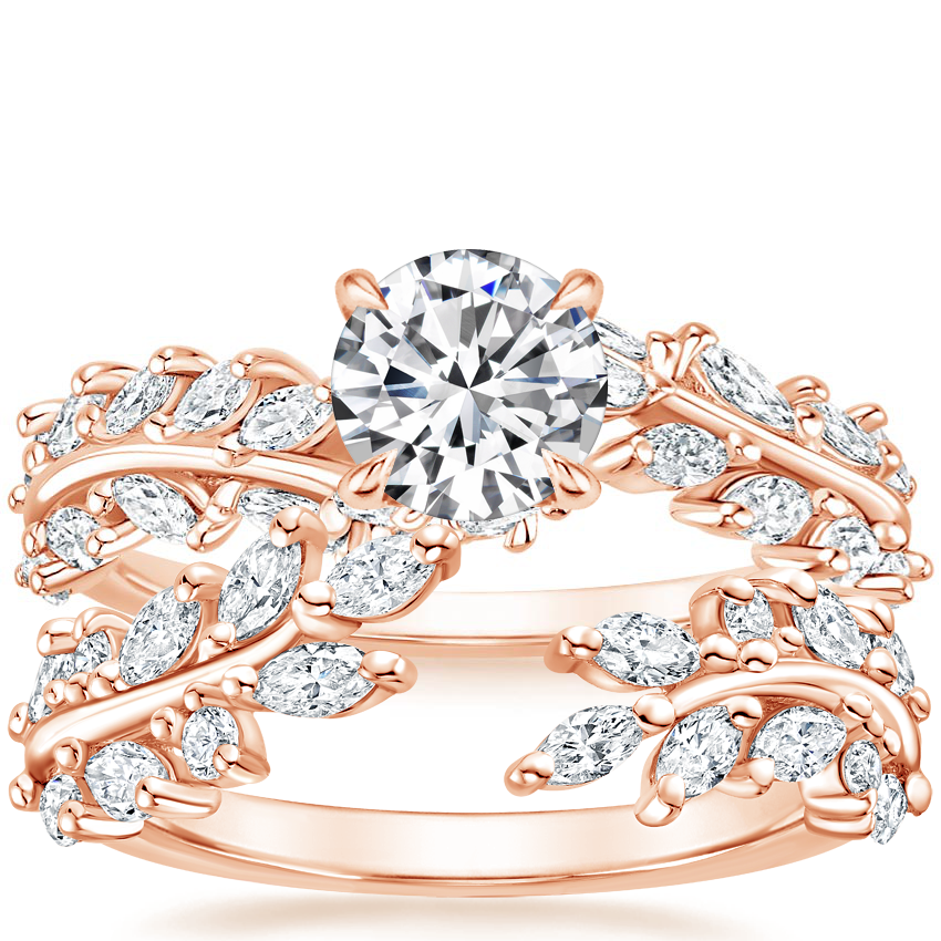 Platinum Winding Ivy Diamond Ring (3/4 ct. tw.) with Sweeping Ivy