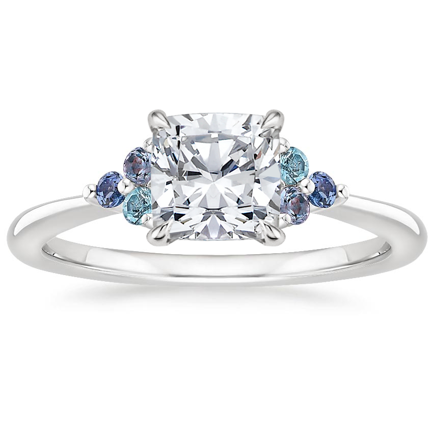 Platinum Indigo Melody Ring, large top view