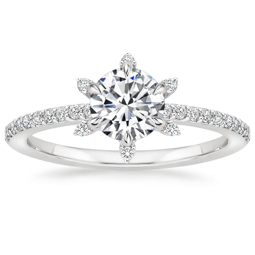 Platinum Phoebe Diamond Ring, large top view
