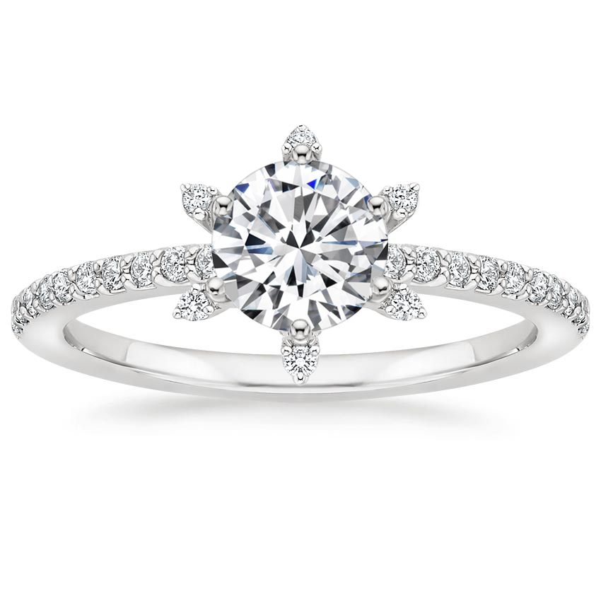18K White Gold Phoebe Diamond Ring, large top view