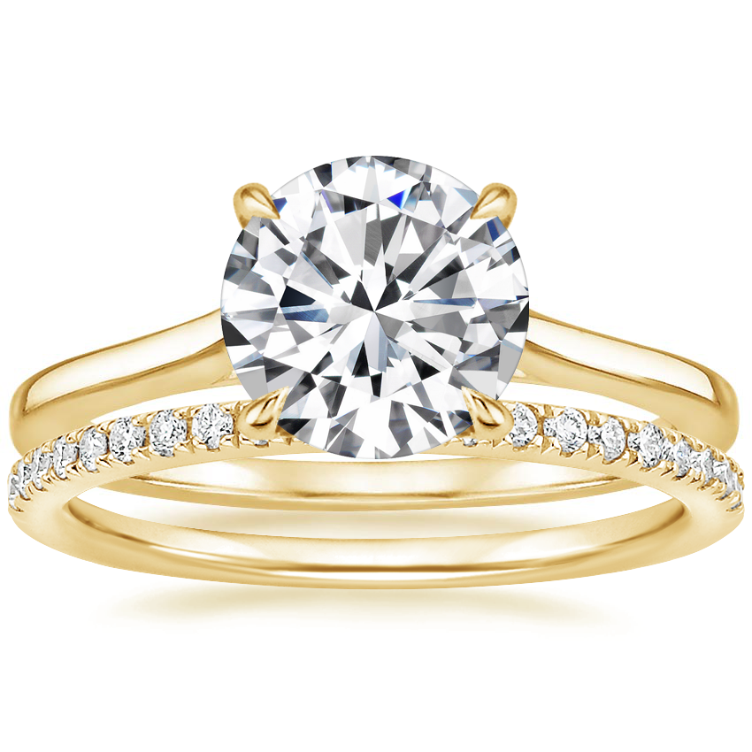 18K Yellow Gold Provence Ring with Ballad Diamond Ring (1/6 ct. tw.)