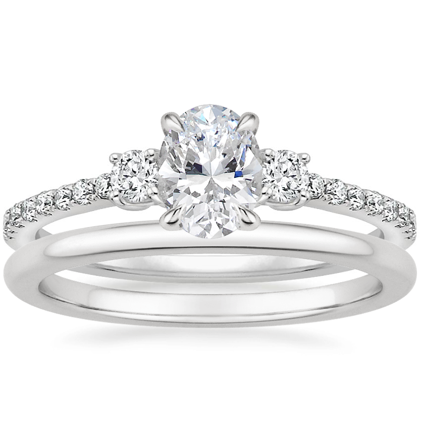 18K White Gold Lyra Diamond Ring (1/4 ct. tw.) with Petite Comfort Fit