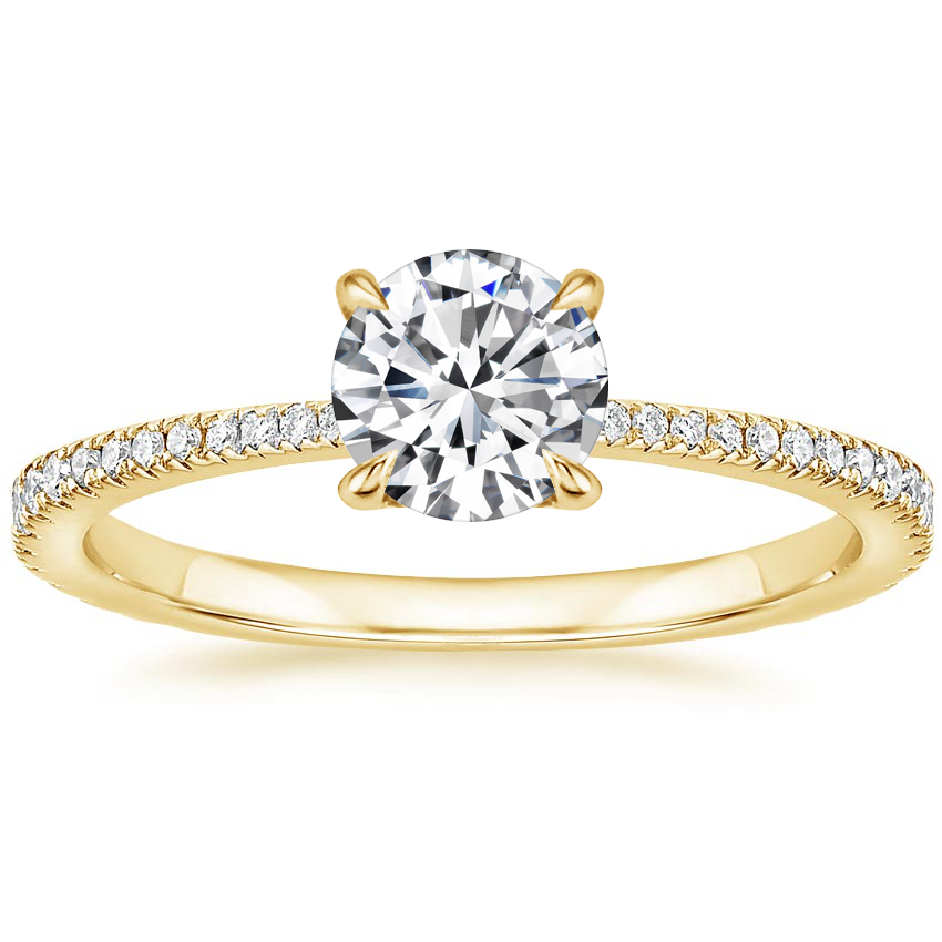 Round 18K Yellow Gold Luxe Everly Diamond Ring (1/3 ct. tw.)