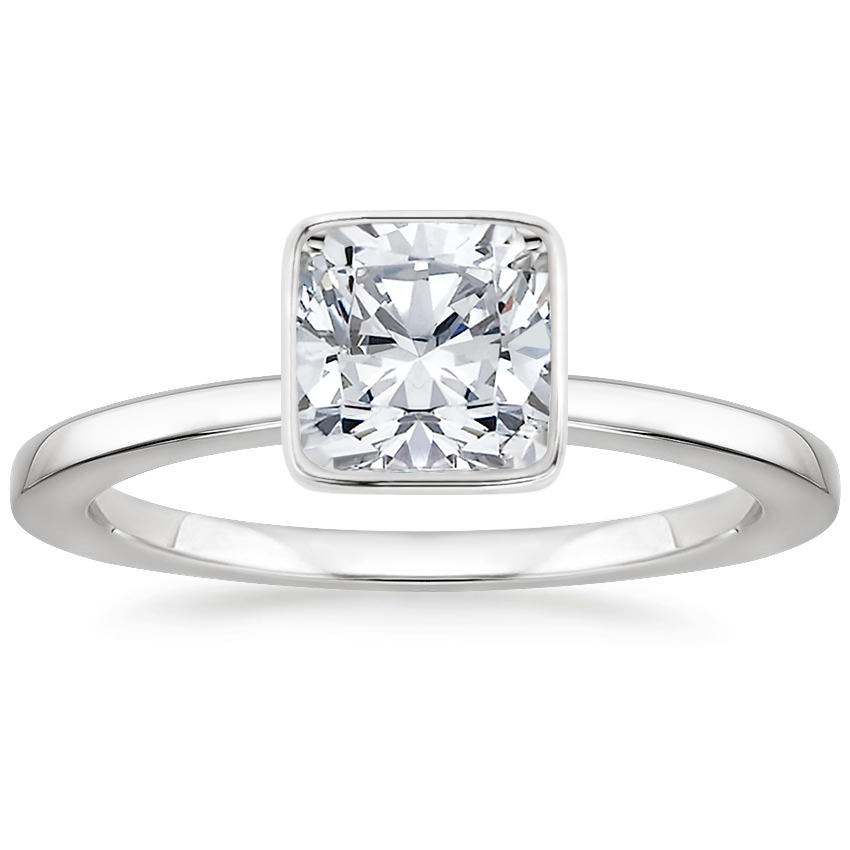 Platinum Noemi Bezel Ring, large top view