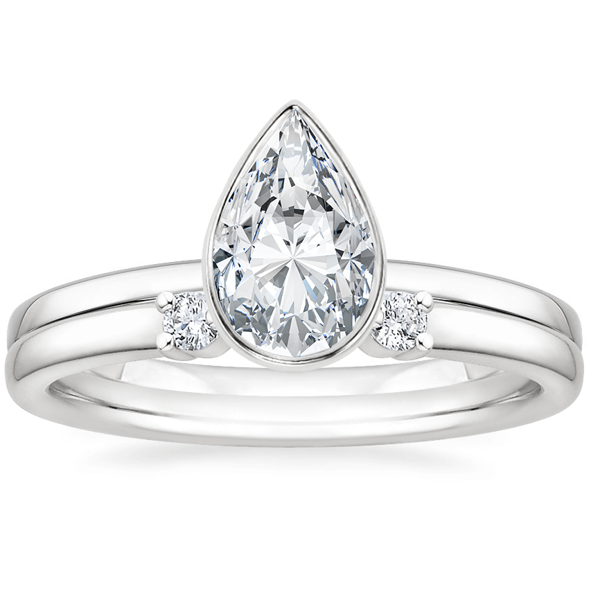 18K White Gold Noemi Ring with Wren Diamond Ring