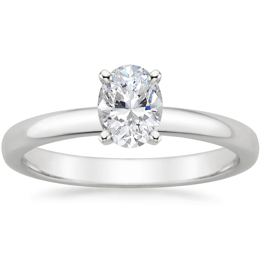 Platinum Comfort Fit 2.5mm Ring, large top view