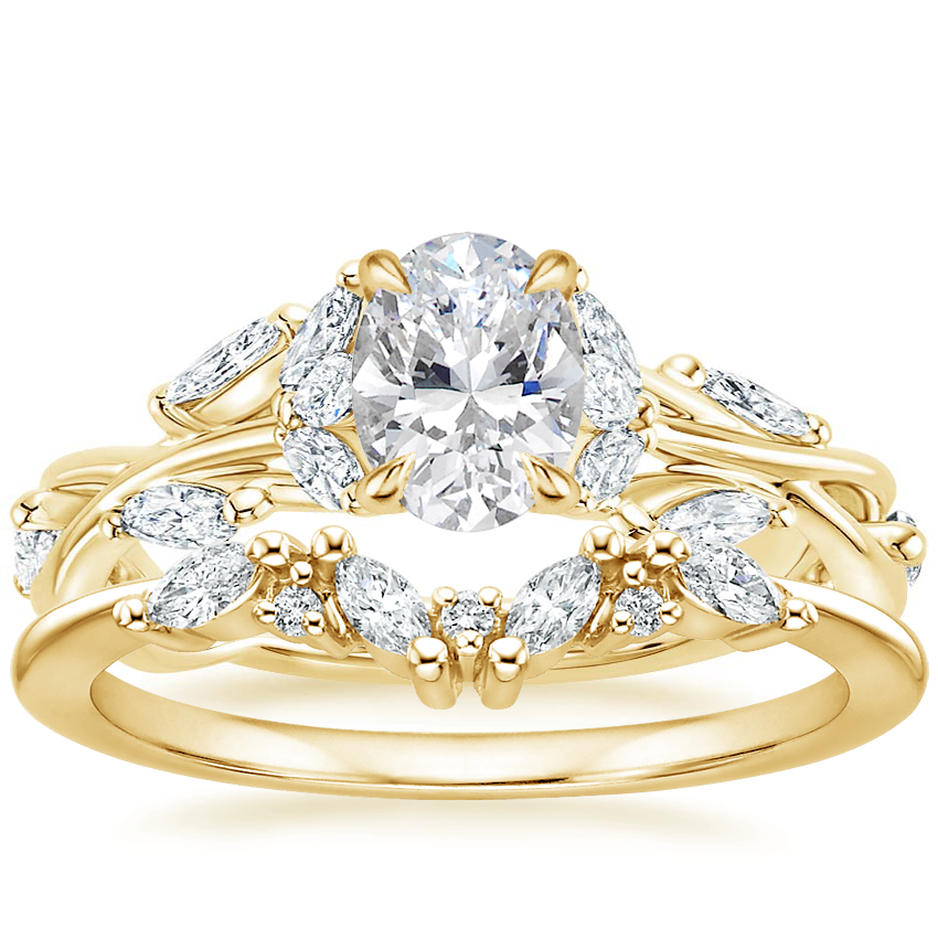 18K Yellow Gold Secret Garden Diamond Ring (1/2 ct. tw.) with Yvette Diamond Ring