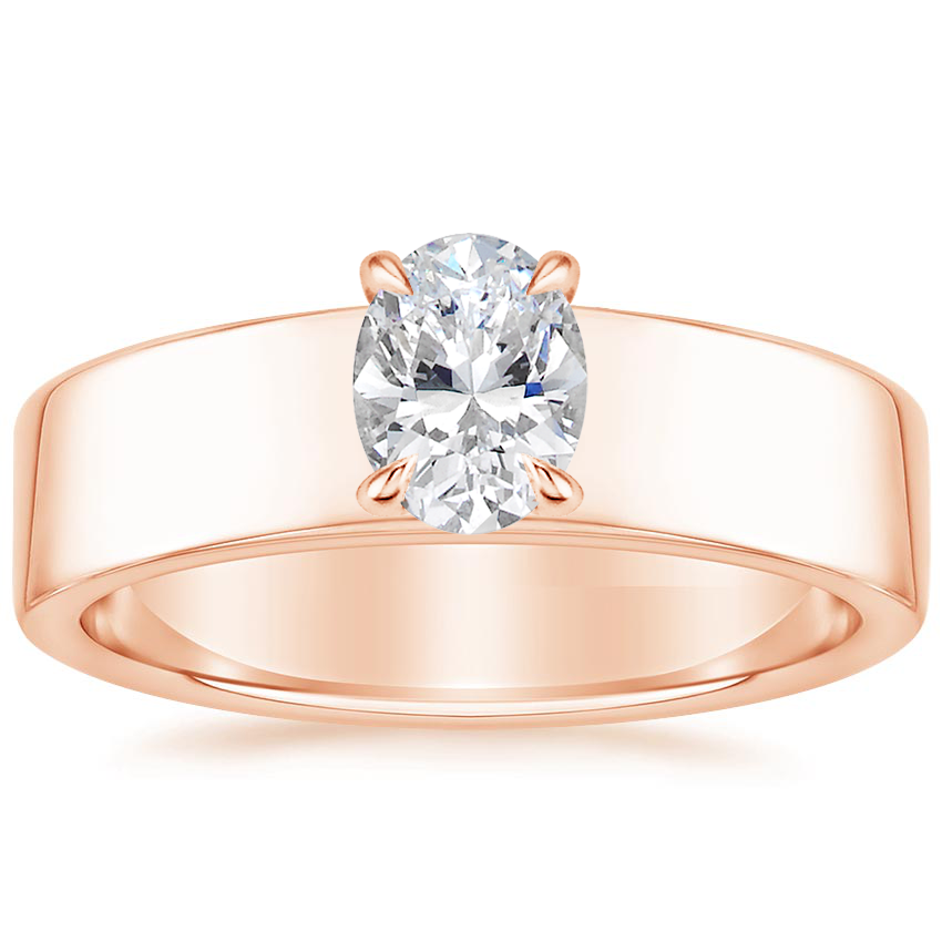 14K Rose Gold Alden Diamond Ring, large top view