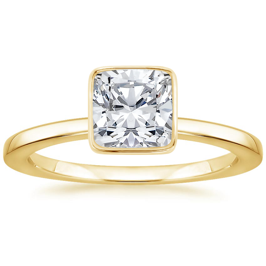 18K Yellow Gold Noemi Bezel Ring, large top view