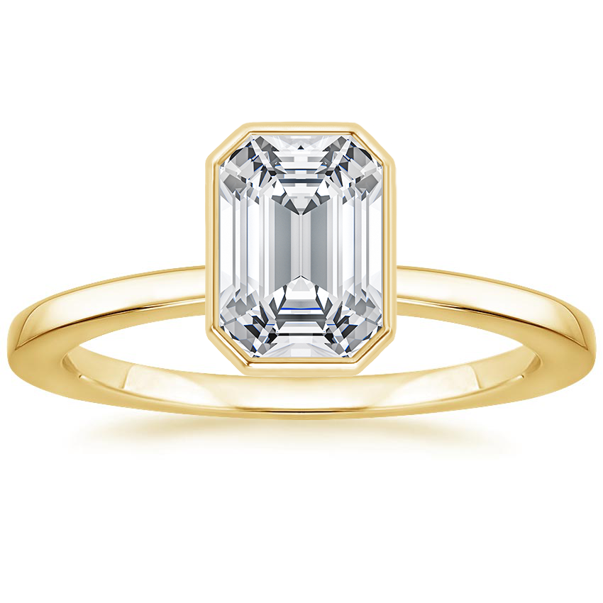 18K Yellow Gold Noemi Bezel Ring, large top view