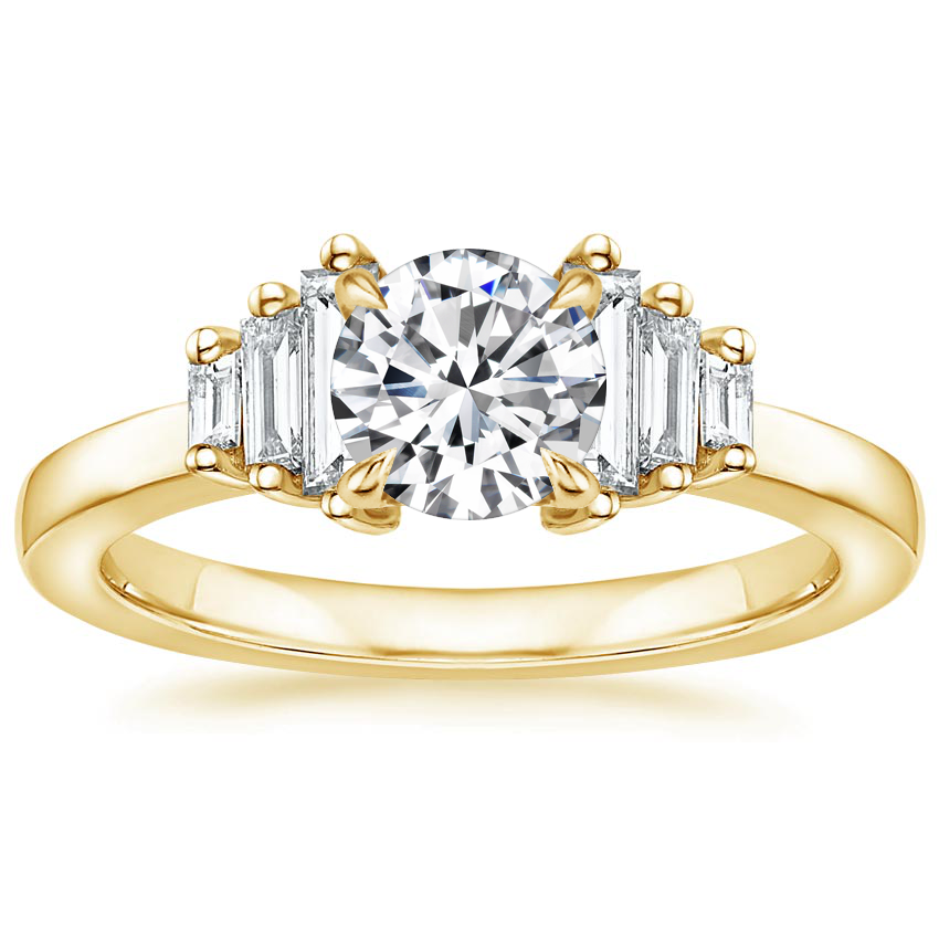 18K Yellow Gold Faye Baguette Diamond Ring (1/2 ct. tw.), large top view