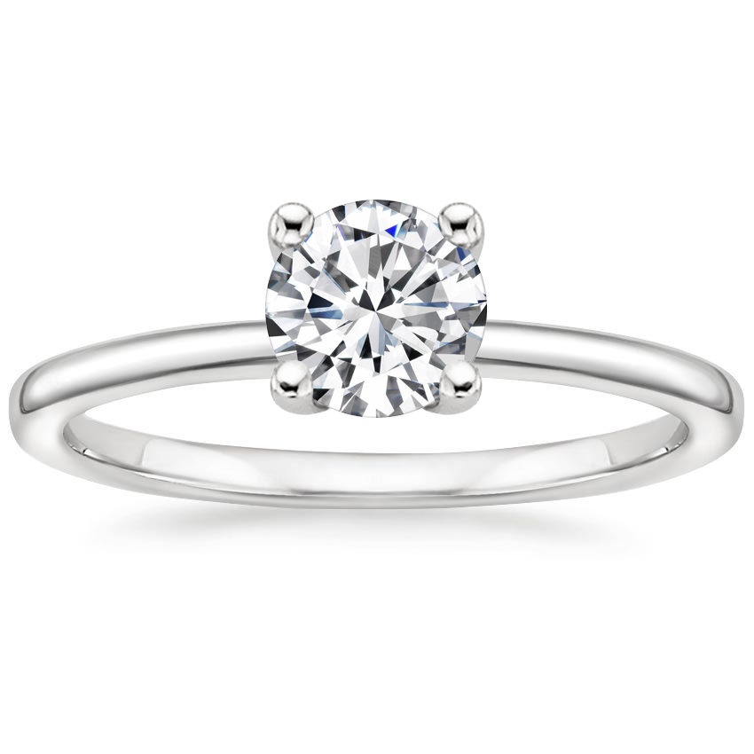 18K White Gold Astoria Diamond Ring, large top view