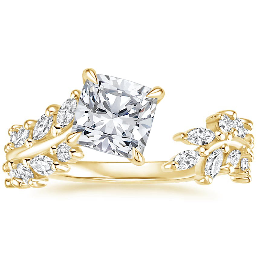 18K Yellow Gold Sweeping Ivy Diamond Ring (1/2 ct. tw.), large top view