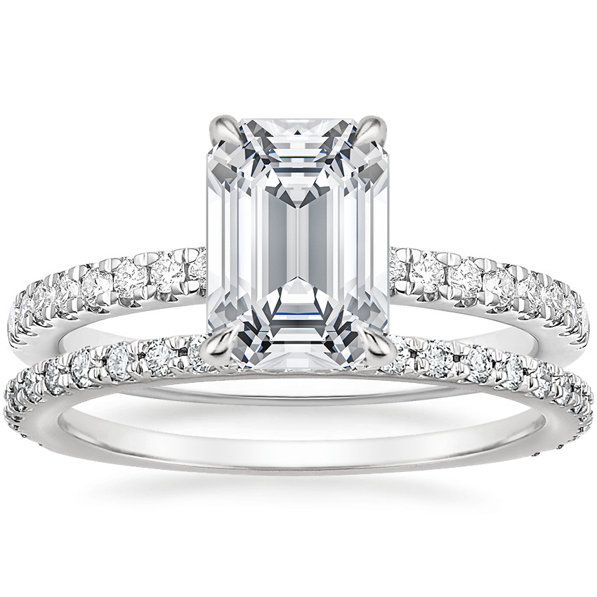 18K White Gold Bliss Diamond Ring with Luxe Sonora Diamond Ring (1/4 ct. tw.)