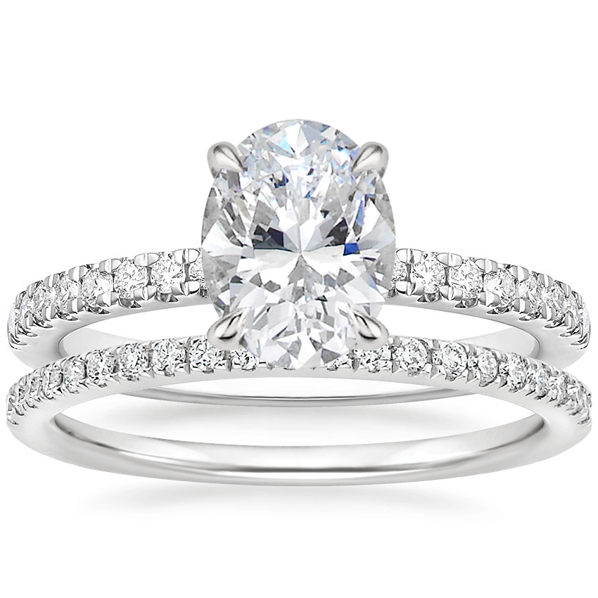 18K White Gold Bliss Diamond Ring with Ballad Diamond Ring (1/6 ct. tw.)