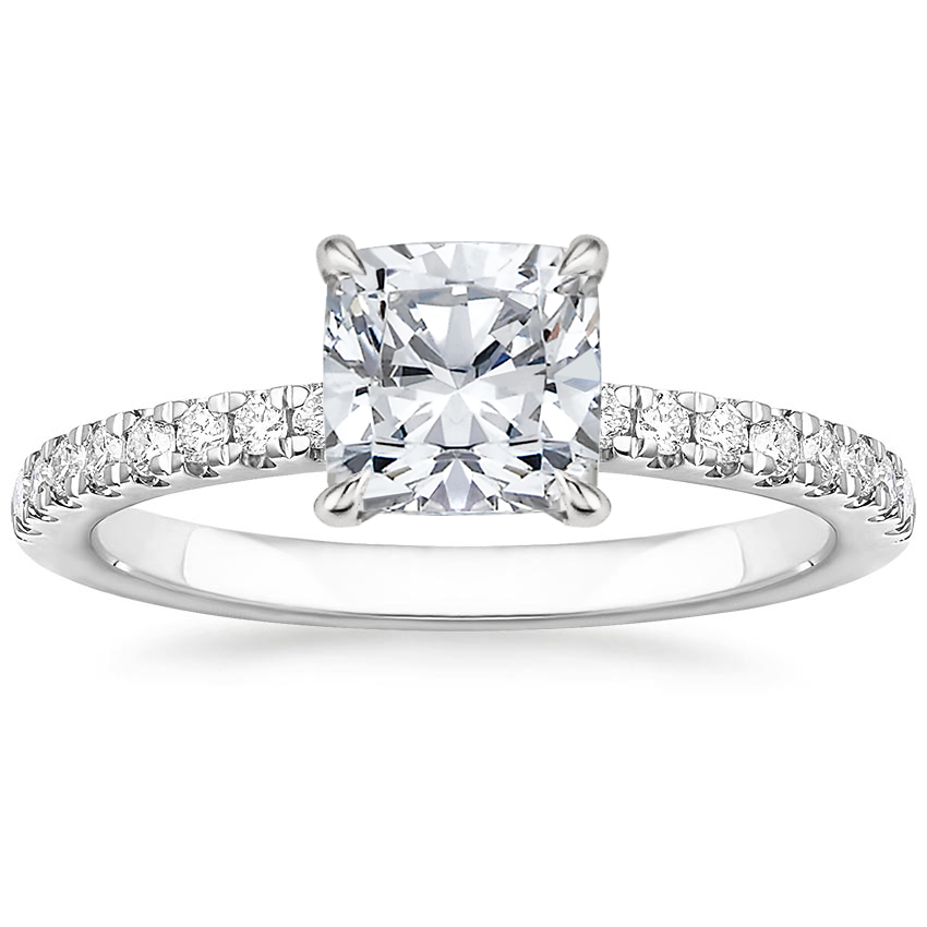 18K White Gold Bliss Diamond Ring, large top view