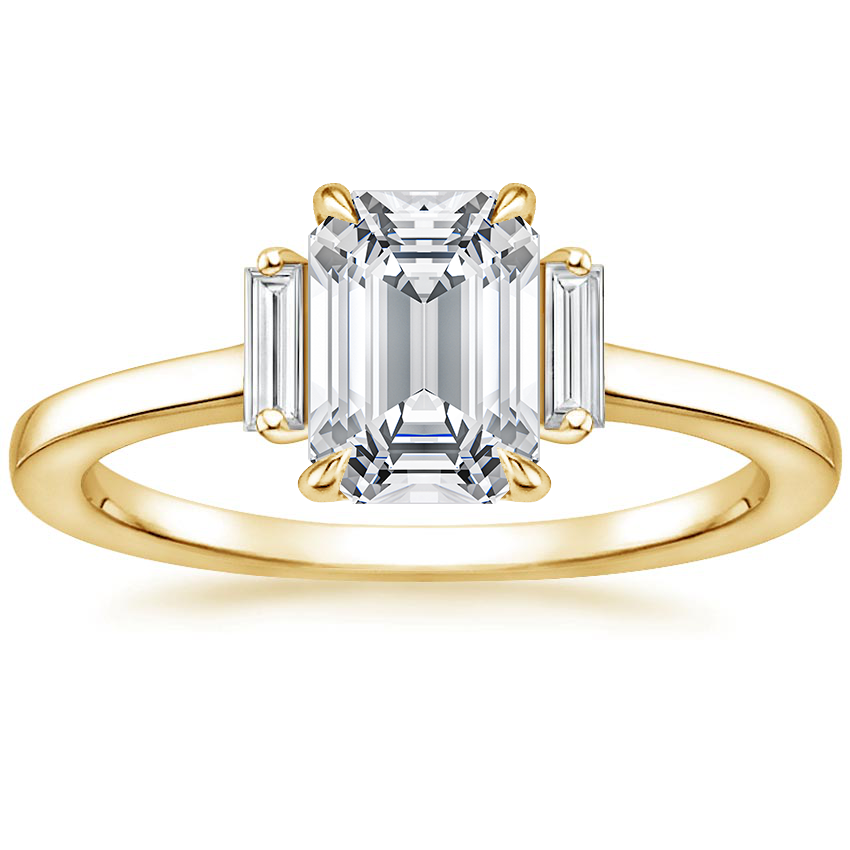 18K Yellow Gold Piper Diamond Ring, large top view