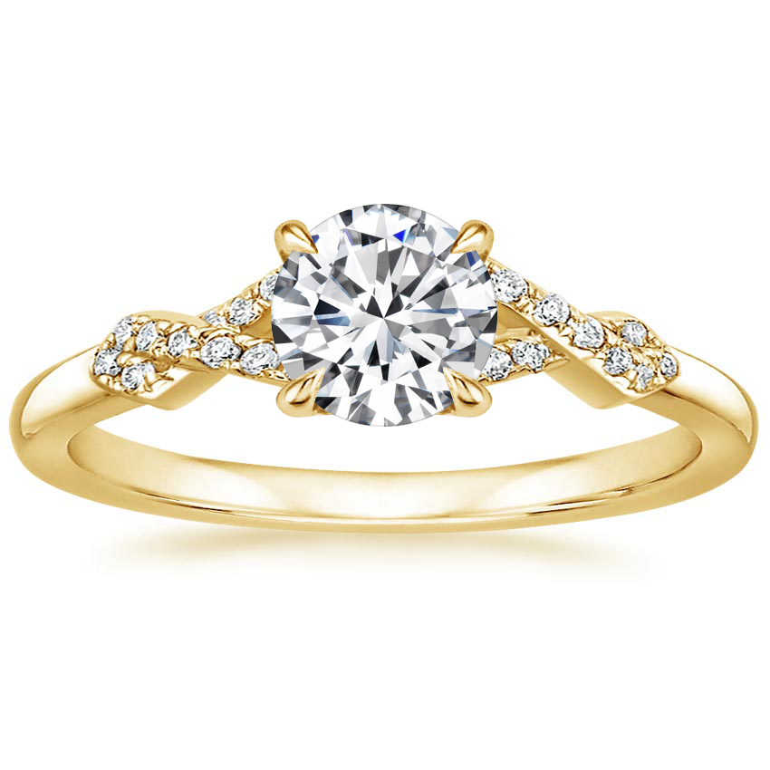 18K Yellow Gold Vera Diamond Ring