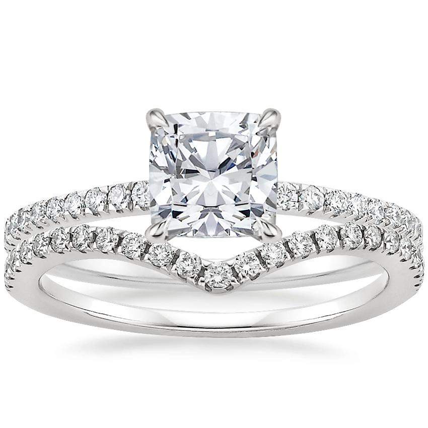 18K White Gold Luxe Viviana Diamond Ring (1/3 ct. tw.) with Flair Diamond Ring