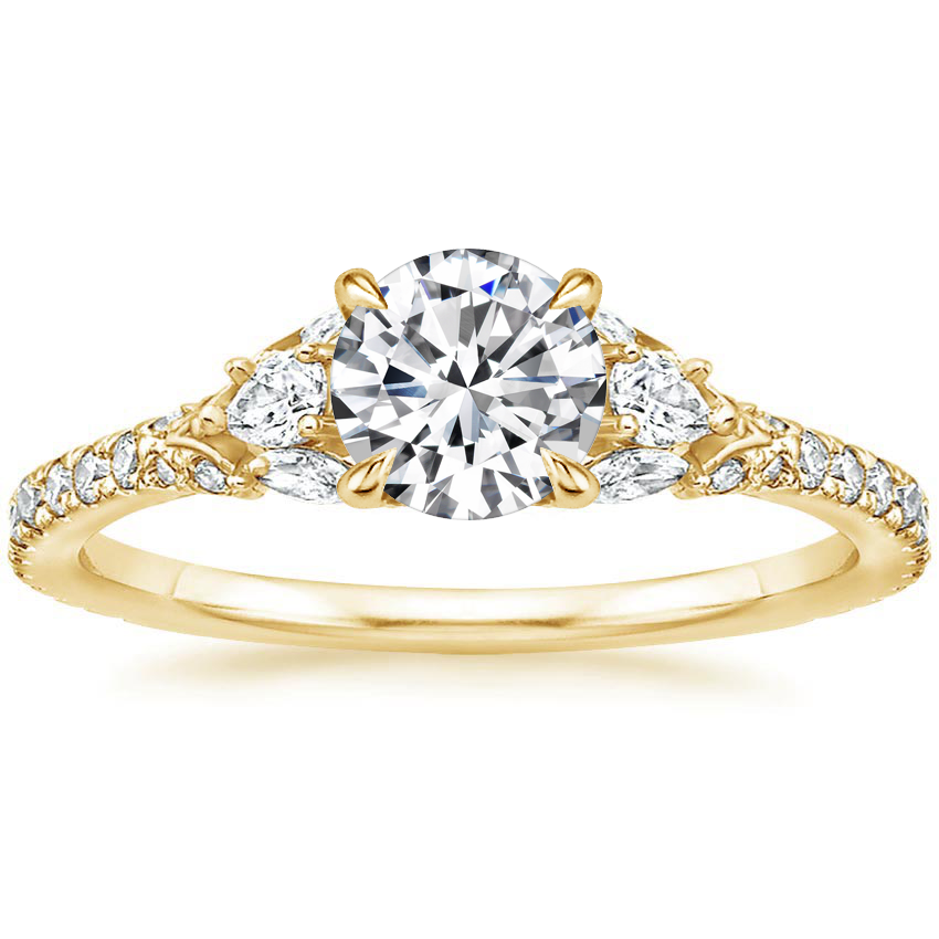 18K Yellow Gold Ava Diamond Ring (1/2 ct. tw.), large top view