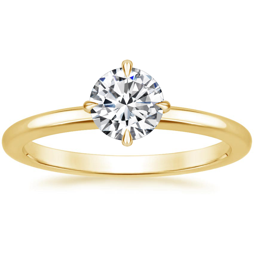 18K Yellow Gold North Star Ring, large top view