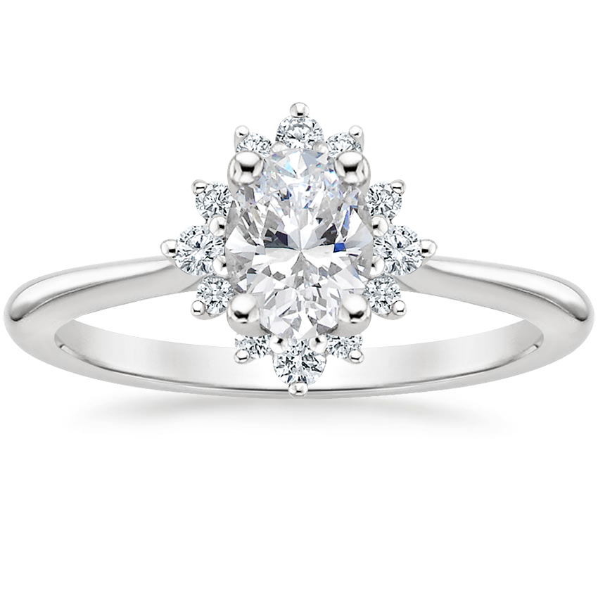 Platinum Sol Diamond Ring, large top view