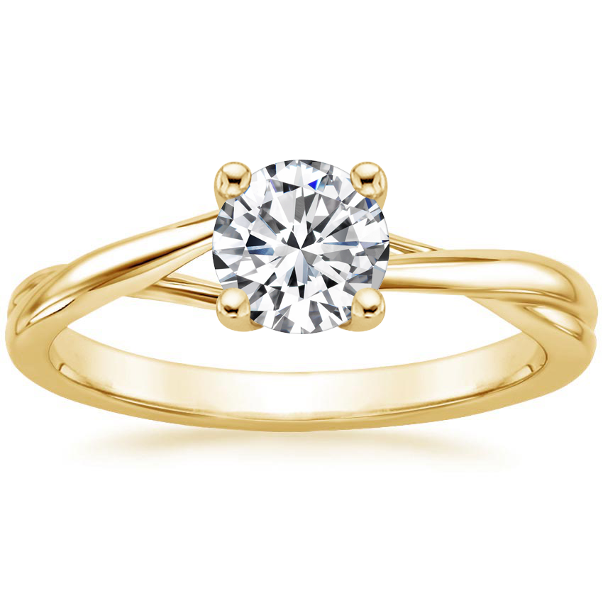 18K Yellow Gold Grace Ring, large top view