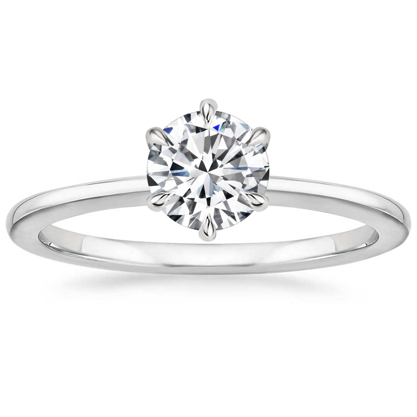 18K White Gold Petite Esme 1.5mm Ring, large top view