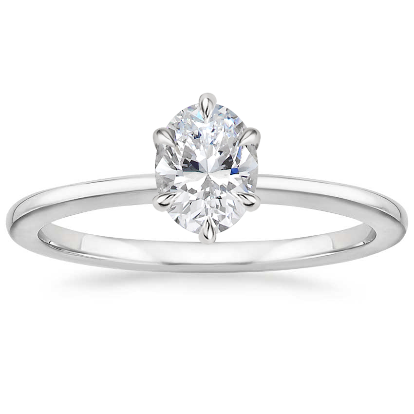 18K White Gold Petite Esme 1.5mm Ring, large top view