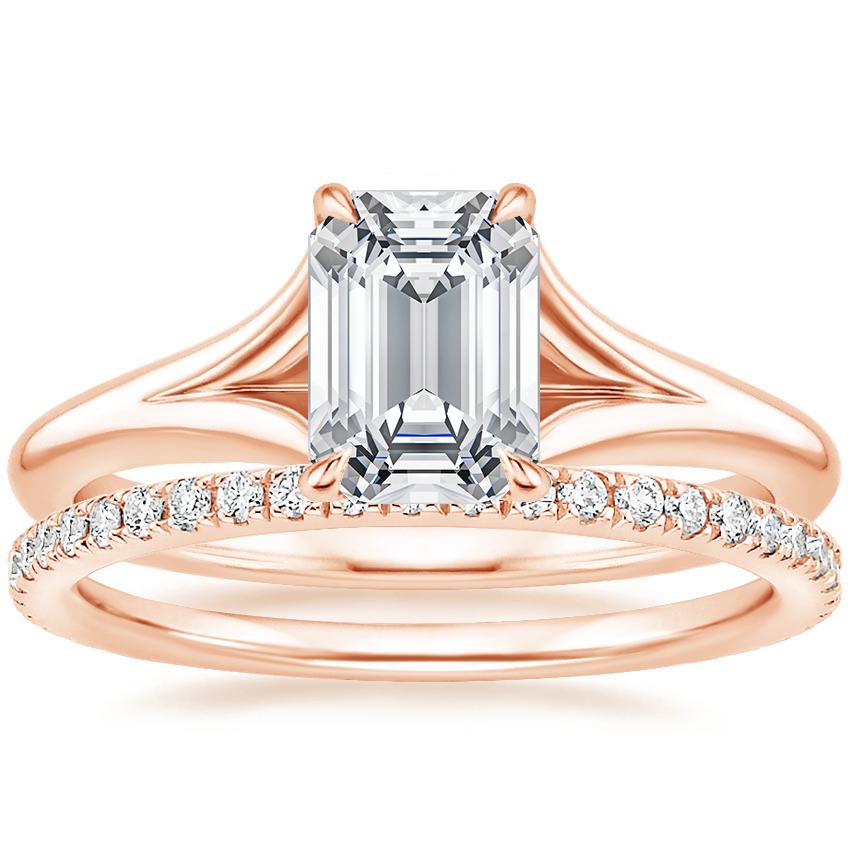 14K Rose Gold Reverie Ring with Ballad Diamond Ring (1/4 ct. tw.)