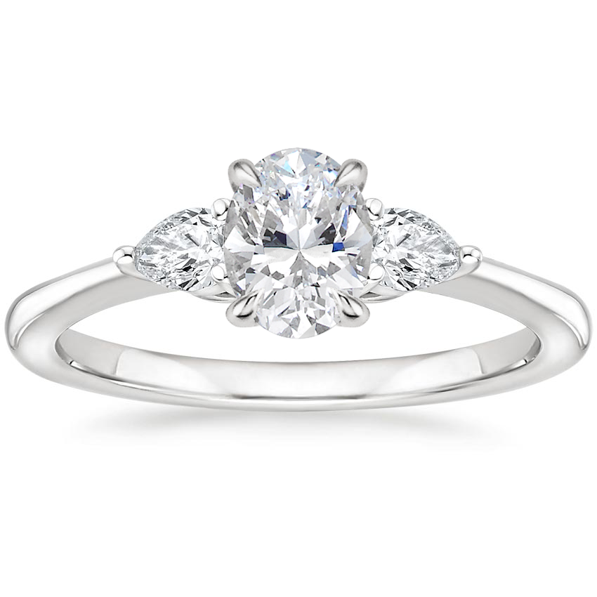 18K White Gold Petite Opera Diamond Ring (1/4 ct. tw.), large top view