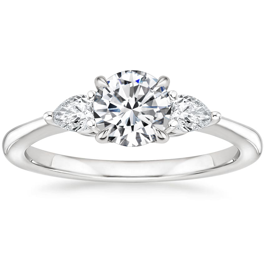 Round Platinum Petite Opera Diamond Ring (1/4 ct. tw.)
