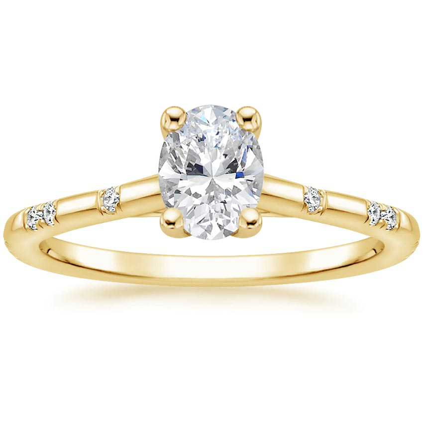 18K Yellow Gold Astra Diamond Ring, large top view